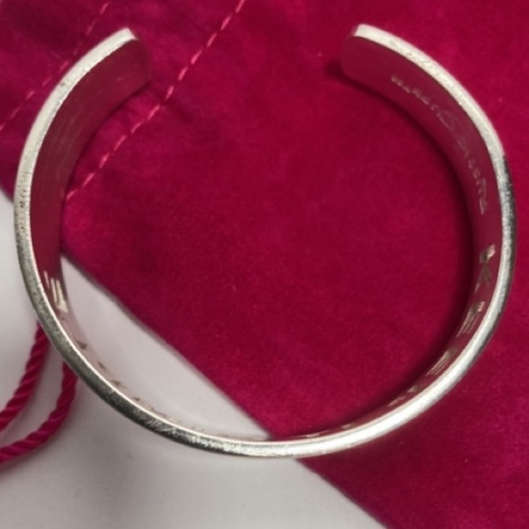 Rustic Cuff Keep It Simple Cut Out Silver Tone Bangle Bracelet - Picture 6 of 6